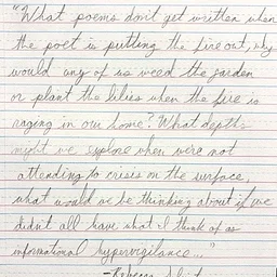 Hand written letters: Balancing in unbalanced times