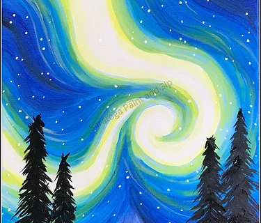Northern Light Swirly Night