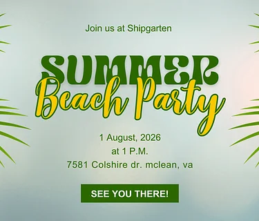 Summer Beach Party at Shipgarten