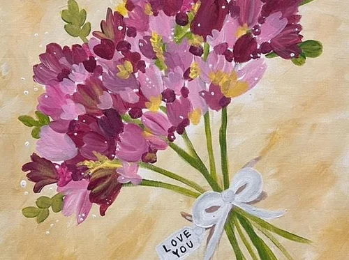Flower Bouquet Sip and Paint Class