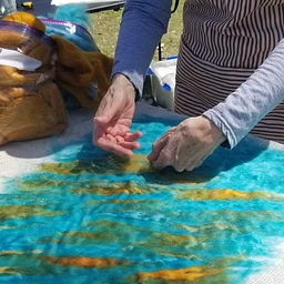 Easy Expressive Wet Felted Hankies & Handcloths