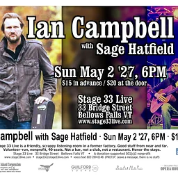 5/2/2027, Sunday: Ian Campbell w/ Sage Hatfield (6:00 PM)