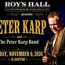 Peter Karp “Jersey Town” recording release party at Roy’s Hall