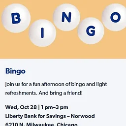 Bingo! with Liberty Bank for Savings