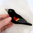 Needle Felting: Bird of the Month: Red Winged Blackbird with Erin Carlson