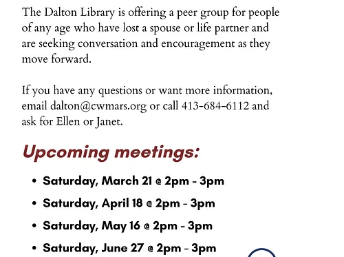 Moving Forward: Loss of a Life Partner Peer Group