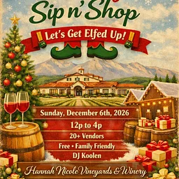 Sunday, December 6th, 2026Holiday Sip N’ Shop: Let’s Get Elfed Up!