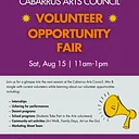 Cabarrus Arts Council Volunteer Opportunity Fair!