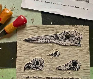 First Friday – Inspired by Nature: Block Prints By David Miles Lusk