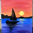 6/5/26- Painting With Sam- Boat Sunset