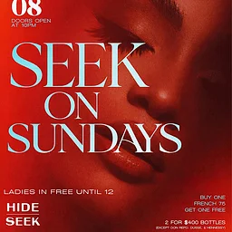 SEEK ON SUNDAY | Every Sunday Night @ HIDE/SEEK
