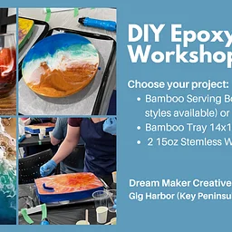 DIY Epoxy Resin (Serving Board, Tray or Wine Glasses) @ Dream Maker Creative