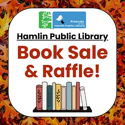 Fiction and Non-Fiction books for Children, Teens and Adults; DVDs and Puzzles – $1 and under. Canvas tote bag with library logo – $10 (CASH ONLY)