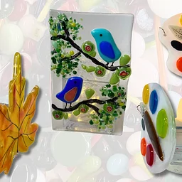Fused Glass Candle Holder