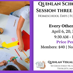 Homeschool Art Foundations, Ages 11–14, Session 3, Single Class Sign Up – Quinlan Visual Arts Center