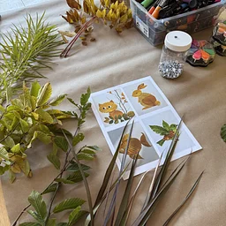 FAMILY DAY at Krasl Art Center | Colorful Leaf Animals!
