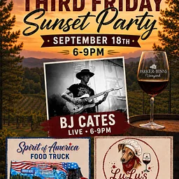 3rd FRIDAY SUNSET PARTY with BJ CATES BAND LIVE!