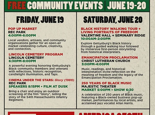 Juneteenth 2026 in Gettysburg