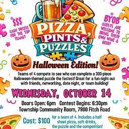 SOLD OUT!!! Pizza, Pints & Puzzles: Halloween Edition