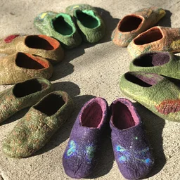 Wet Felted Custom Fit Wool Slippers for Beginners