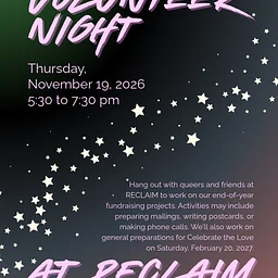 Volunteer Night @ RECLAIM