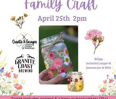 Family Sip & Craft: Pressed Flower Jars