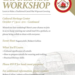 Cattail Mat Workshop – Continued