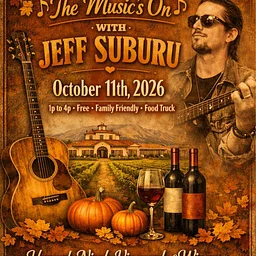 Sunday, October 11th, 2026Live Music with Jeff Suburu