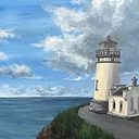 North Head Lighthouse - Intermediate Step-by-Step Painting Class