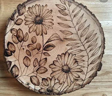 Woodburning Art: Wildflowers