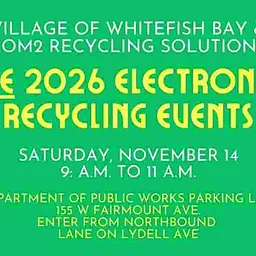 Whitefish Bay Electronics Recycling Event