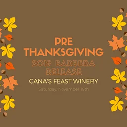 (Past Event)Pre-Thanksgiving Barbera Release