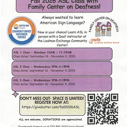 Fall 2026 ASL Classes: Level 3