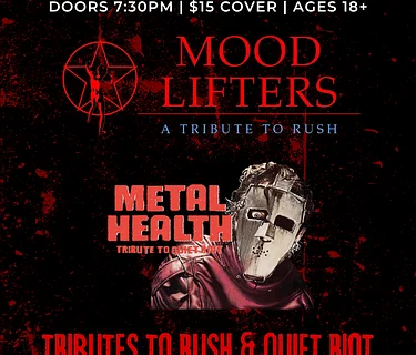 Moodlifters & Metal Health, tributes to Rush & Quiet Riot