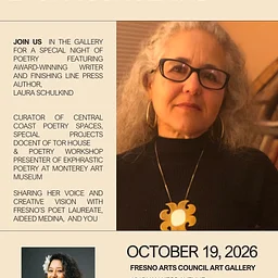 Poets in the Gallery featuring Laura Schulkind and Aideed Medina