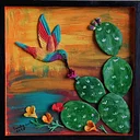 Framed Desert Designs in Paper Clay