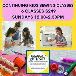 Continuing Sewing for Children-ages 8 & up-6 classes $249