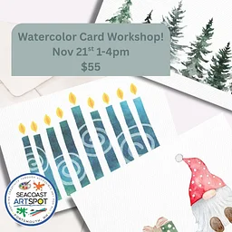Watercolor Workshop: Holiday Cards! $55