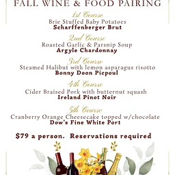 Fall Wine & Food Pairing