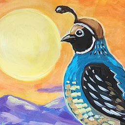 Perch, Paint & Bloom – Oregon Birds: Quail