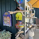 Sculptural Lamp Stack with Mosaic
