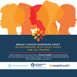 BREAST CANCER SCREENING EVENT IN PARTNERSHIP WITH ONE COMMUNITY HEALTH AND SAC IMAGING