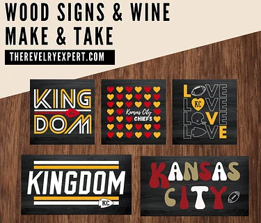 ticketed: Wood signs & wine