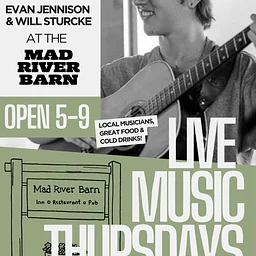 LIVE MUSIC & PUB NIGHT Featuring Evan Jennison & Will Sturcke!