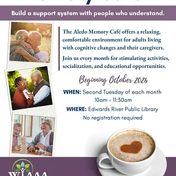 Nov102026 Memory CaféThe Western Illinois Area Agency on Aging will be at the library on the second Tuesday of every month for Memory Café! Read more »