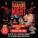 MONDAY KARAOKE NIGHT & SPECIALS