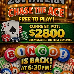 Tuesday Bingo and Chase the Ace