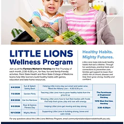 Little Lions Wellness Program at the Farmers Market in Hershey, first Thursday of each month!