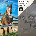 Art exhibit at Sinners & Saints featuring Artists Amy Muskus & Eric Cundy