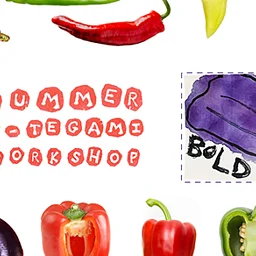 Summer E-tegami Workshop: Eggplants & Peppers